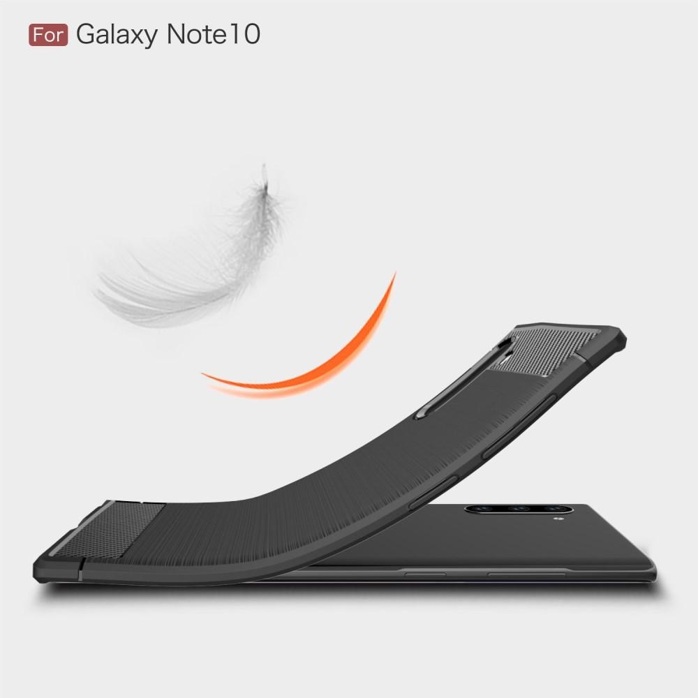 Samsung Galaxy Note 10 Hülle TPU Brushed Schwarz