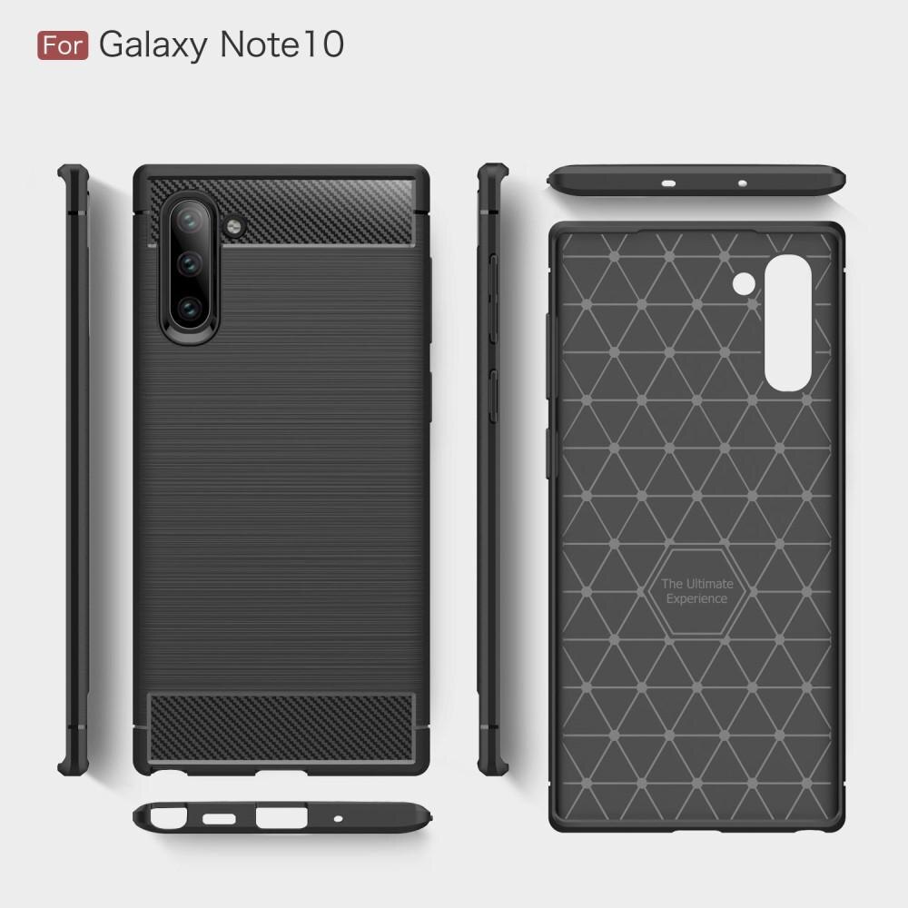 Samsung Galaxy Note 10 Hülle TPU Brushed Schwarz