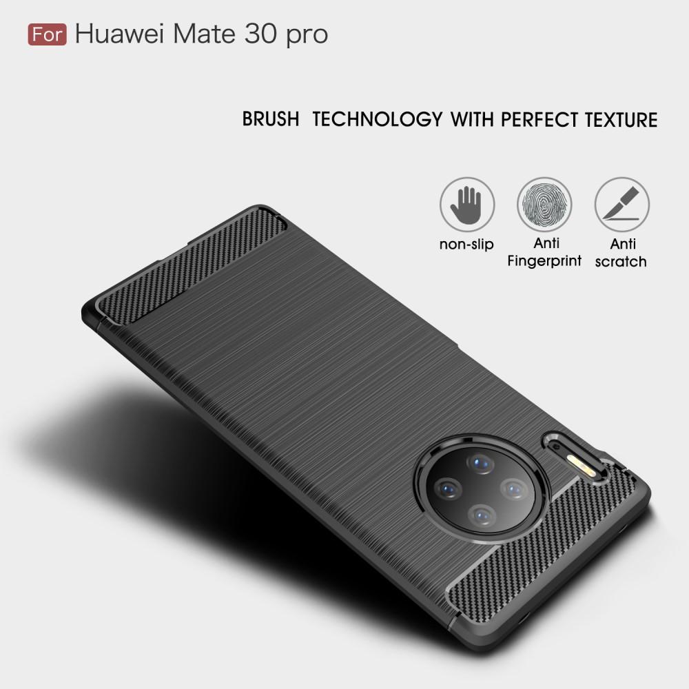 Huawei Mate 30 Pro Hülle TPU Brushed Schwarz