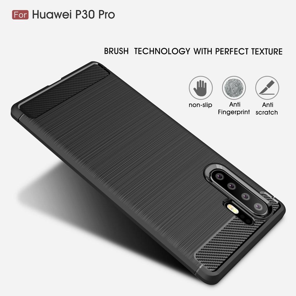 Huawei P30 Pro Hülle TPU Brushed Schwarz