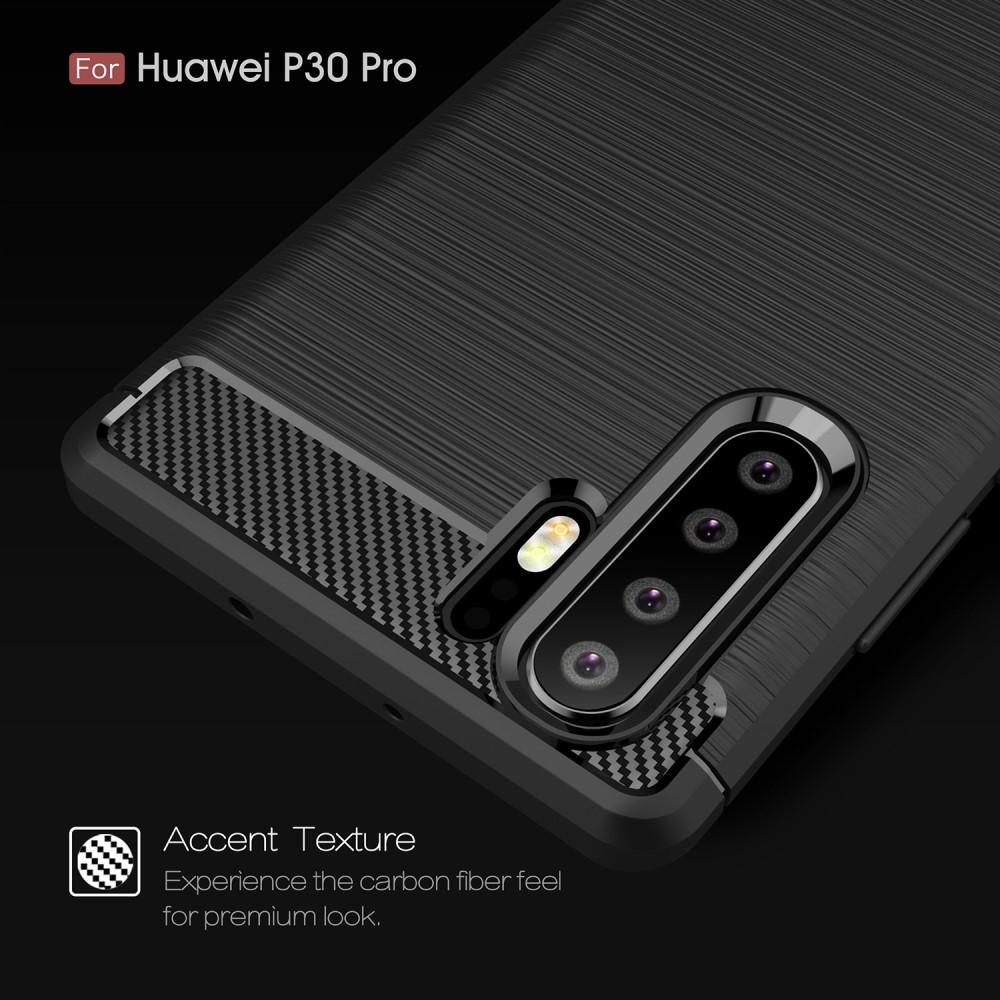 Huawei P30 Pro Hülle TPU Brushed Schwarz