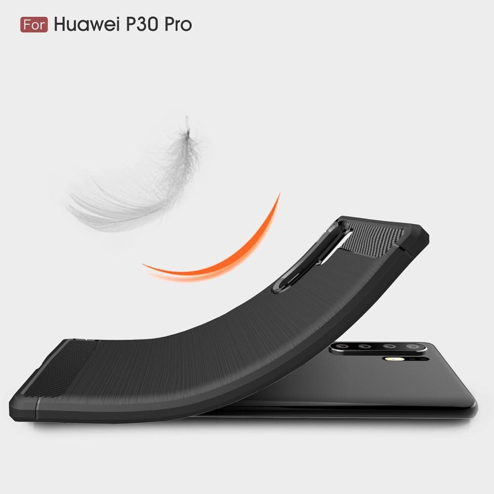 Huawei P30 Pro Hülle TPU Brushed Schwarz