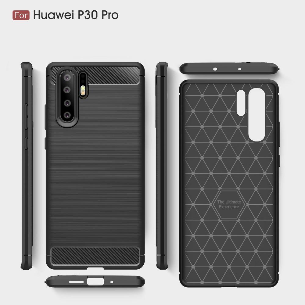 Huawei P30 Pro Hülle TPU Brushed Schwarz