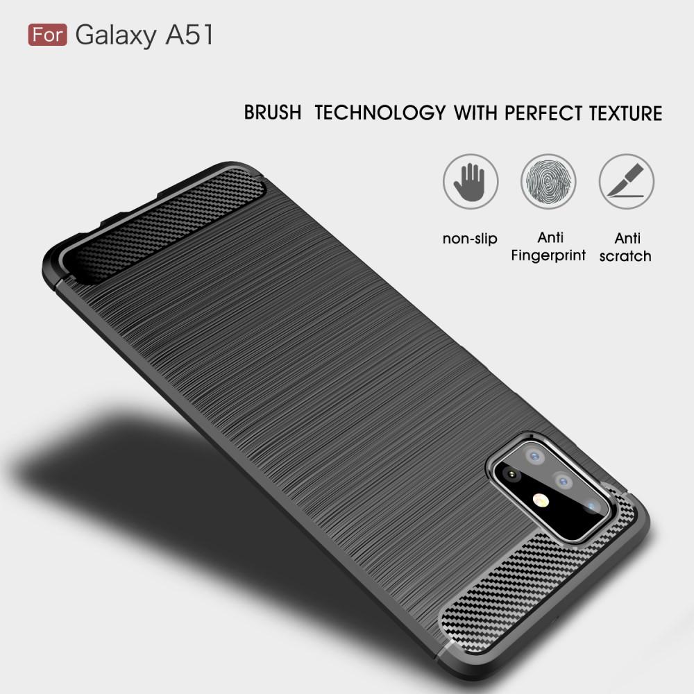 Samsung Galaxy A51 Hülle TPU Brushed Schwarz