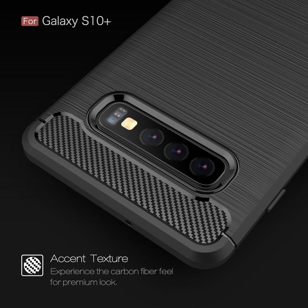 Samsung Galaxy S10 Plus Hülle TPU Brushed Schwarz