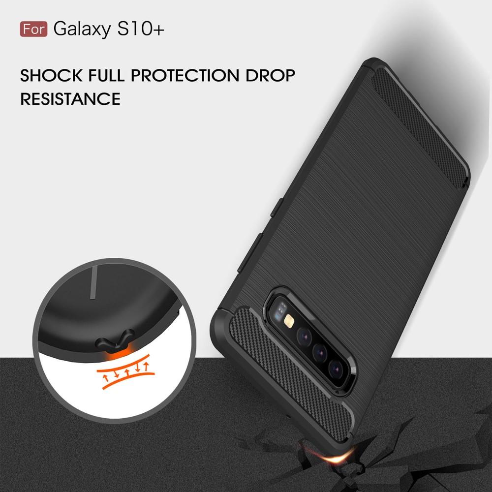 Samsung Galaxy S10 Plus Hülle TPU Brushed Schwarz