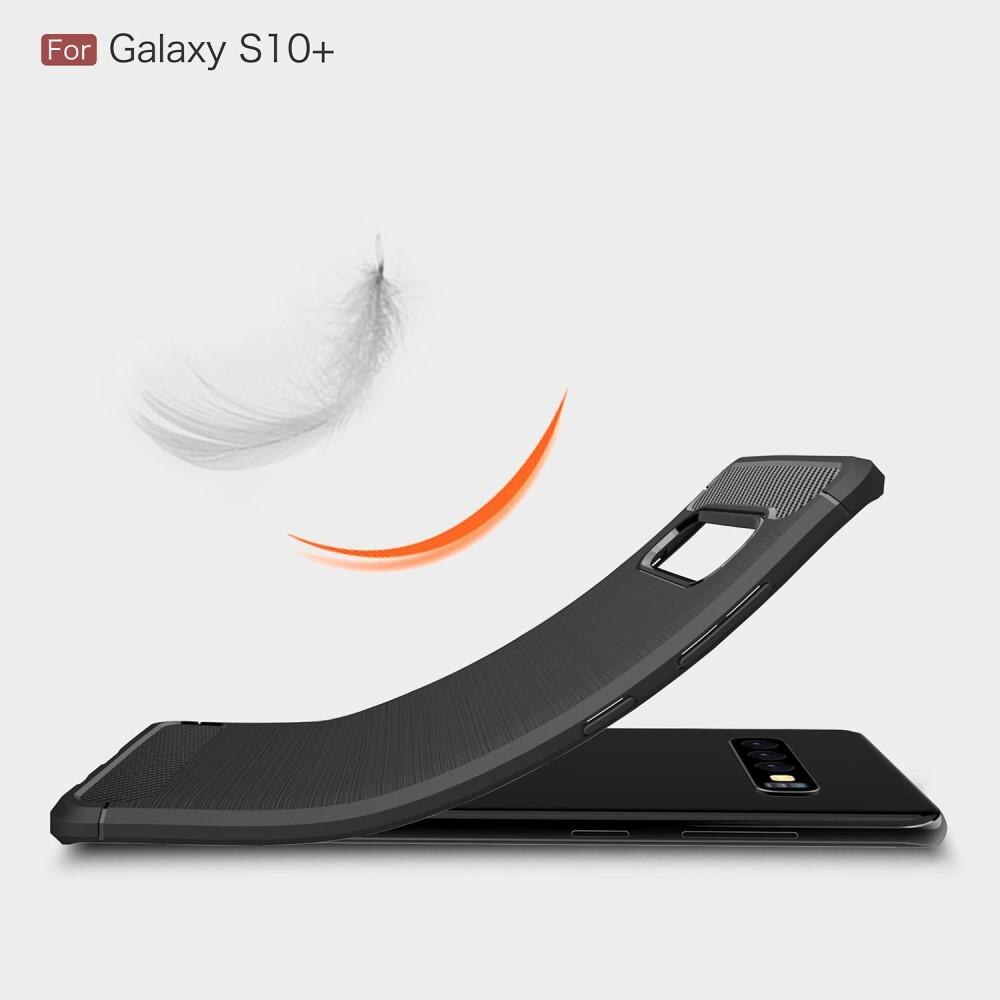 Samsung Galaxy S10 Plus Hülle TPU Brushed Schwarz