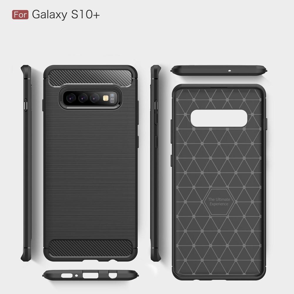 Samsung Galaxy S10 Plus Hülle TPU Brushed Schwarz
