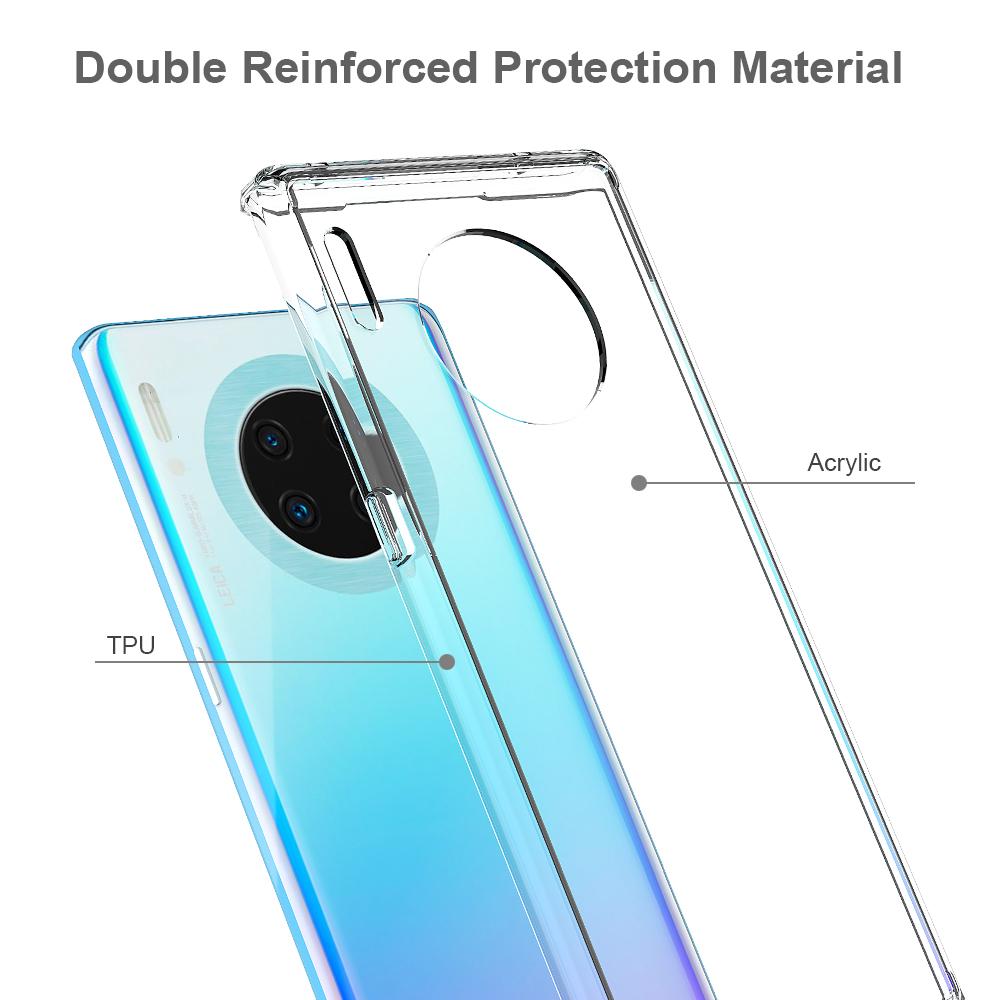 Huawei Mate 30 Pro hybride Handyhülle Crystal Hybrid, durchsichtig