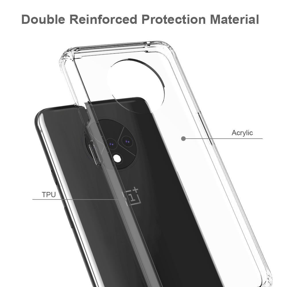 OnePlus 7T hybride Handyhülle Crystal Hybrid, durchsichtig