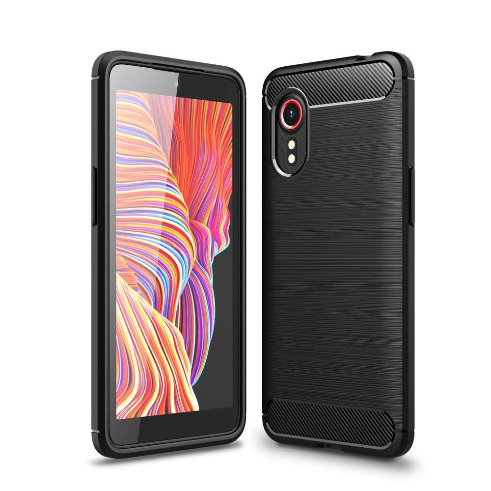 Samsung Galaxy Xcover 5 Hülle TPU Brushed Schwarz