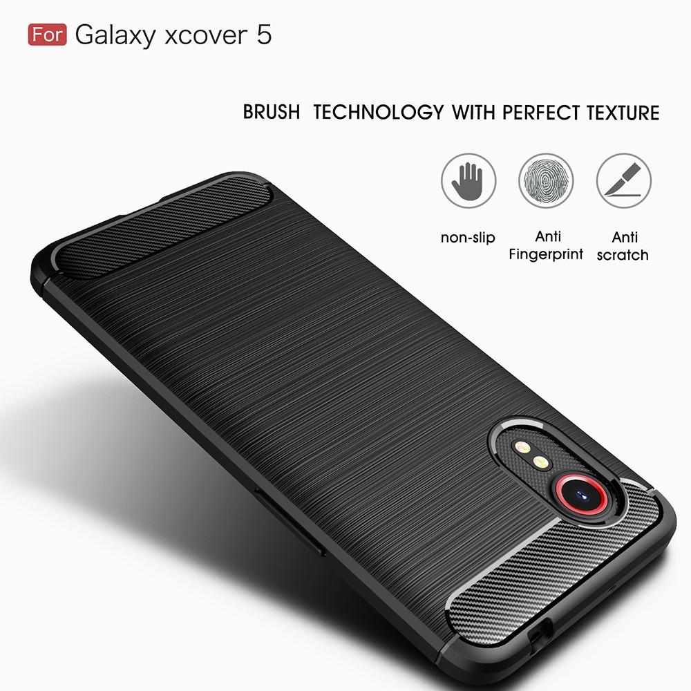 Samsung Galaxy Xcover 5 Hülle TPU Brushed Schwarz