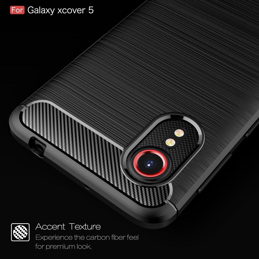 Samsung Galaxy Xcover 5 Hülle TPU Brushed Schwarz