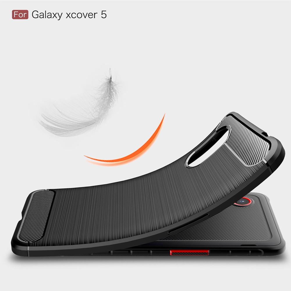 Samsung Galaxy Xcover 5 Hülle TPU Brushed Schwarz