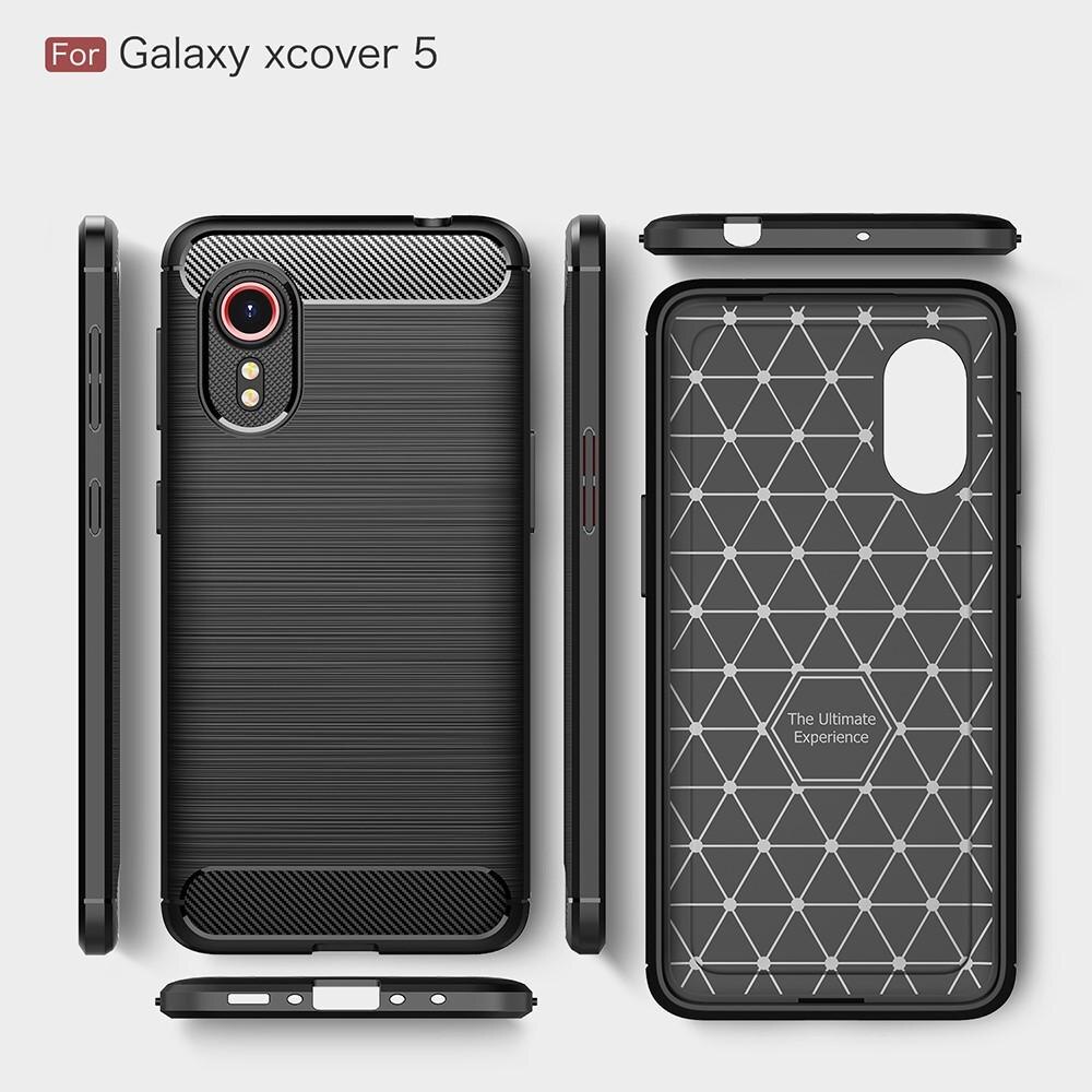 Samsung Galaxy Xcover 5 Hülle TPU Brushed Schwarz