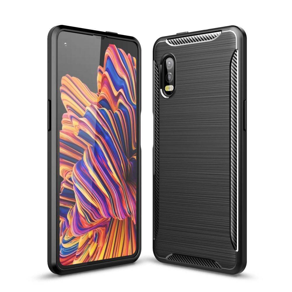 Samsung Galaxy Xcover Pro Hülle TPU Brushed Schwarz