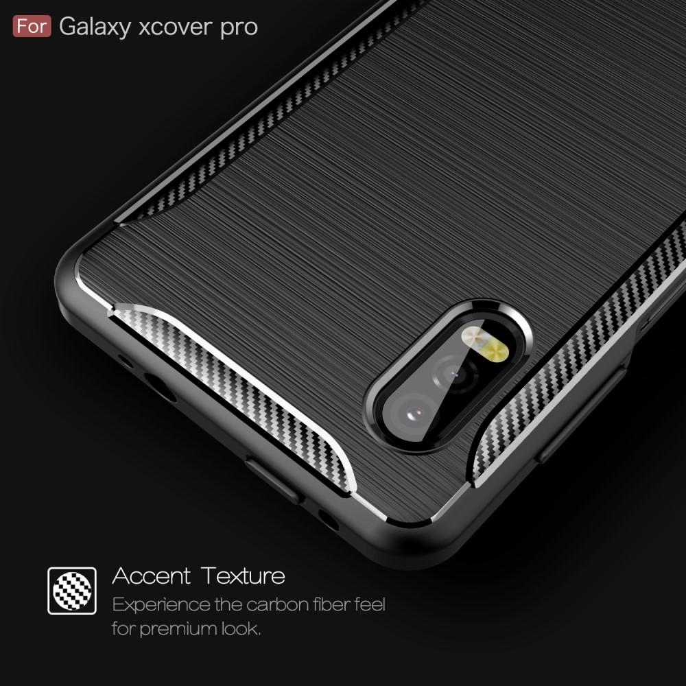 Samsung Galaxy Xcover Pro Hülle TPU Brushed Schwarz