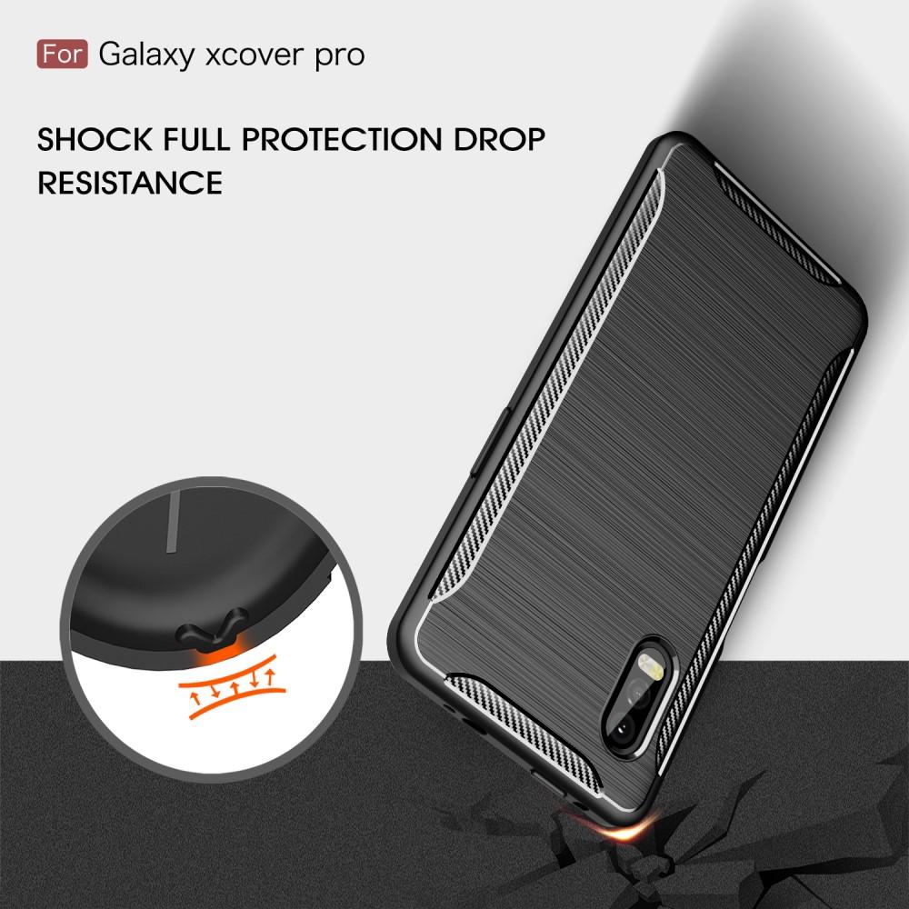 Samsung Galaxy Xcover Pro Hülle TPU Brushed Schwarz