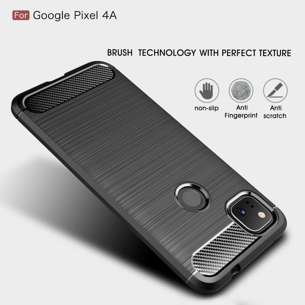 Google Pixel 4a Hülle TPU Brushed Schwarz