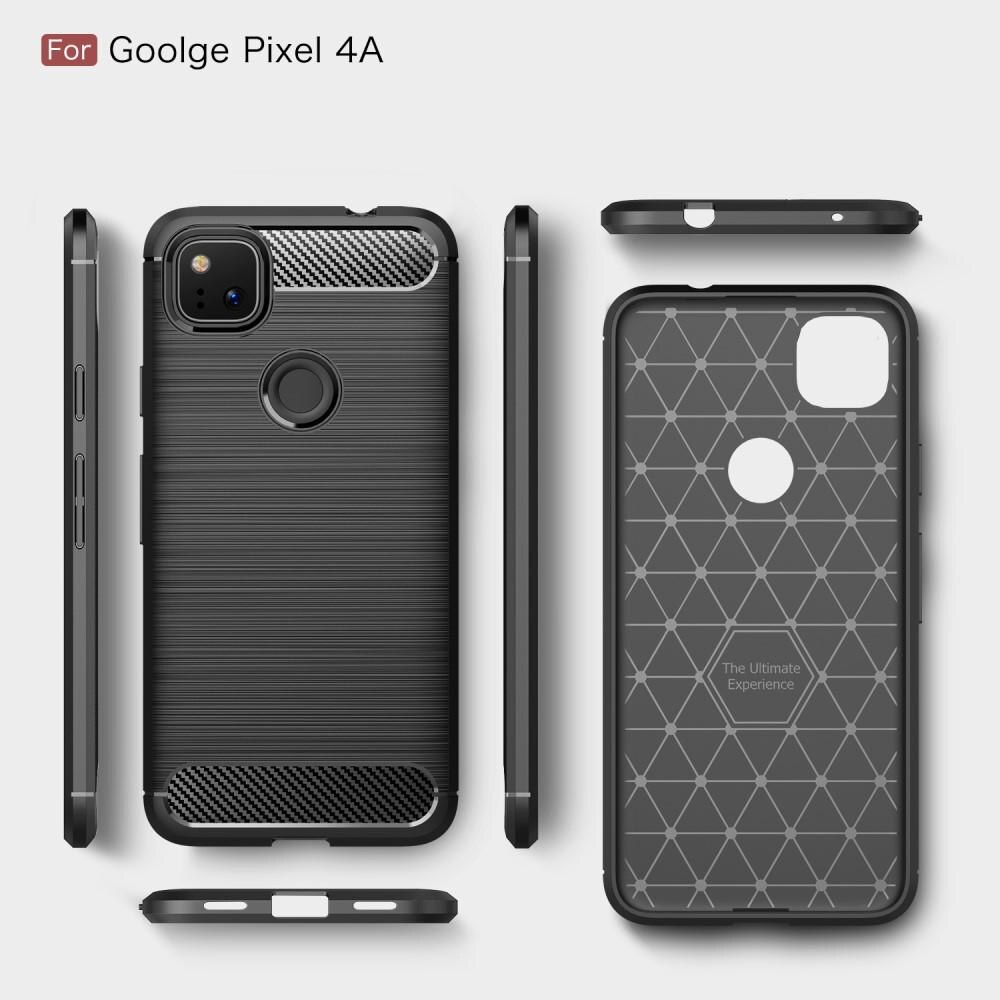 Google Pixel 4a Hülle TPU Brushed Schwarz