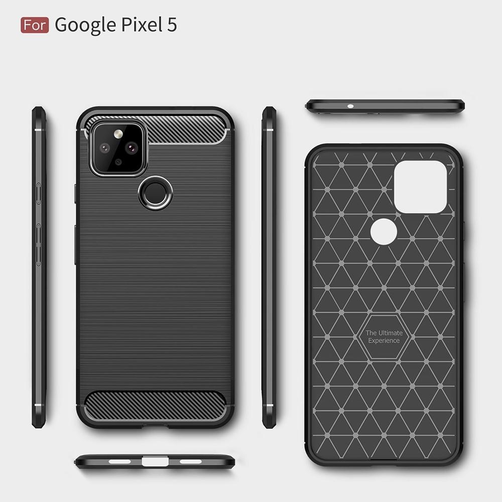 Google Pixel 5 Hülle TPU Brushed Schwarz