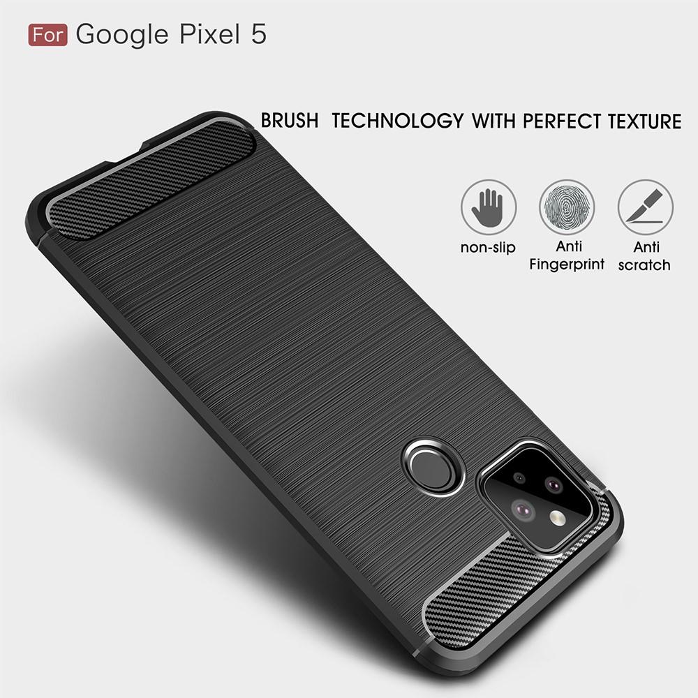 Google Pixel 5 Hülle TPU Brushed Schwarz