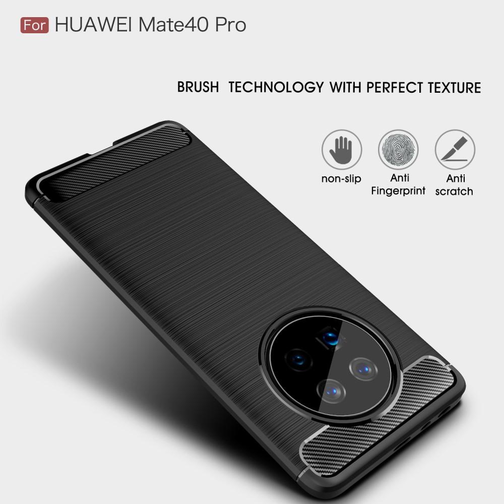 Huawei Mate 40 Pro Hülle TPU Brushed Schwarz