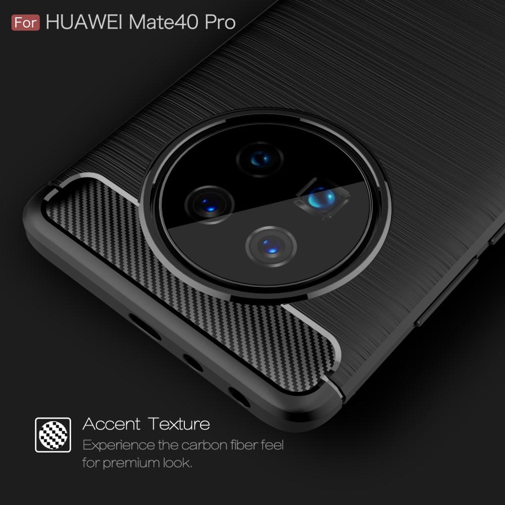 Huawei Mate 40 Pro Hülle TPU Brushed Schwarz