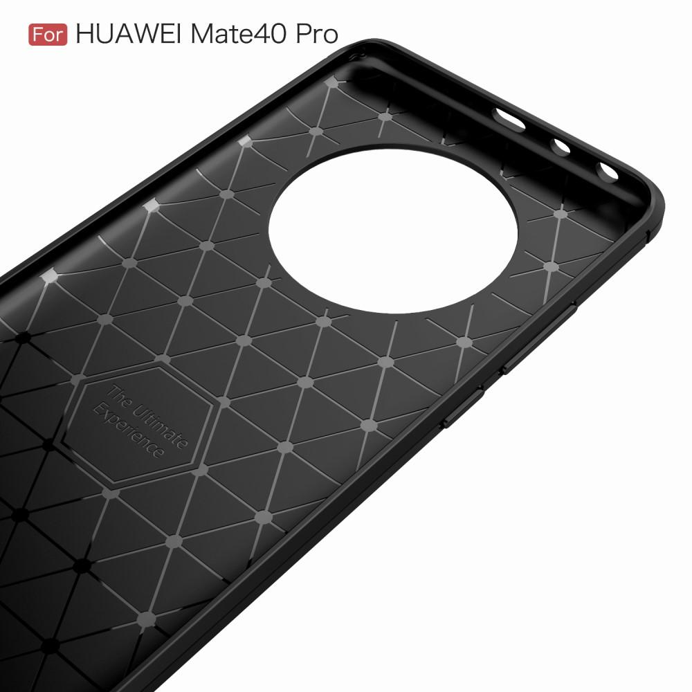 Huawei Mate 40 Pro Hülle TPU Brushed Schwarz