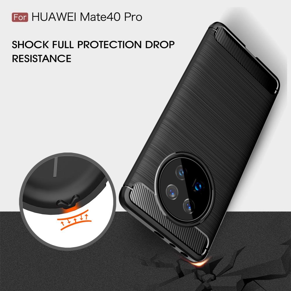 Huawei Mate 40 Pro Hülle TPU Brushed Schwarz