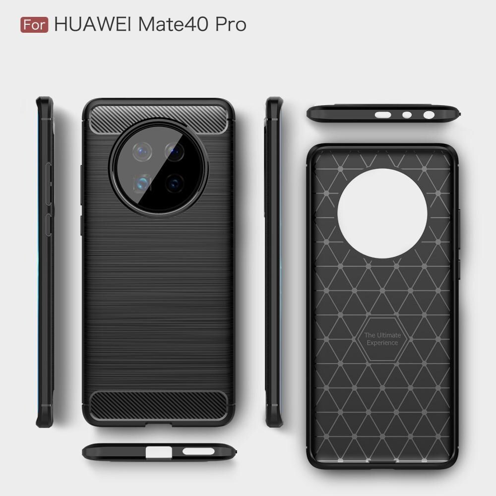 Huawei Mate 40 Pro Hülle TPU Brushed Schwarz
