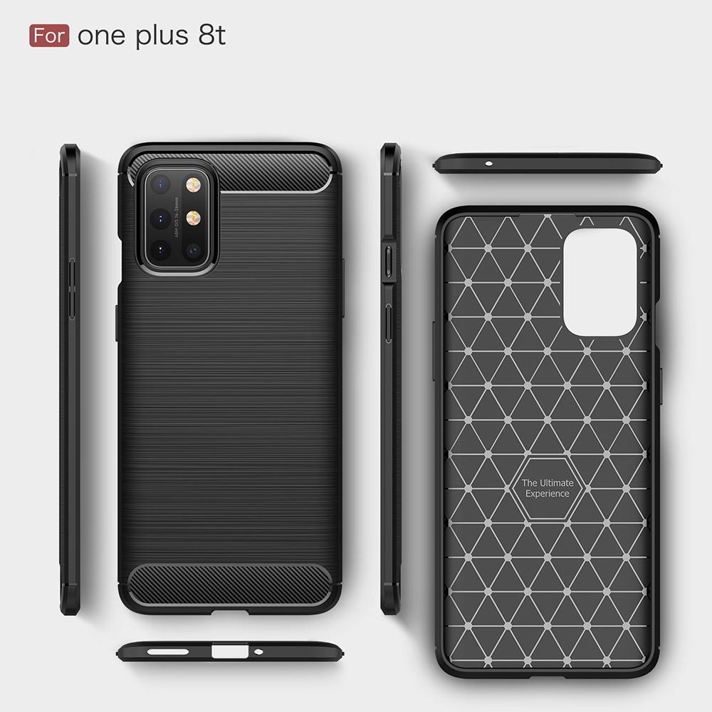  OnePlus 8T Hülle TPU Brushed Schwarz