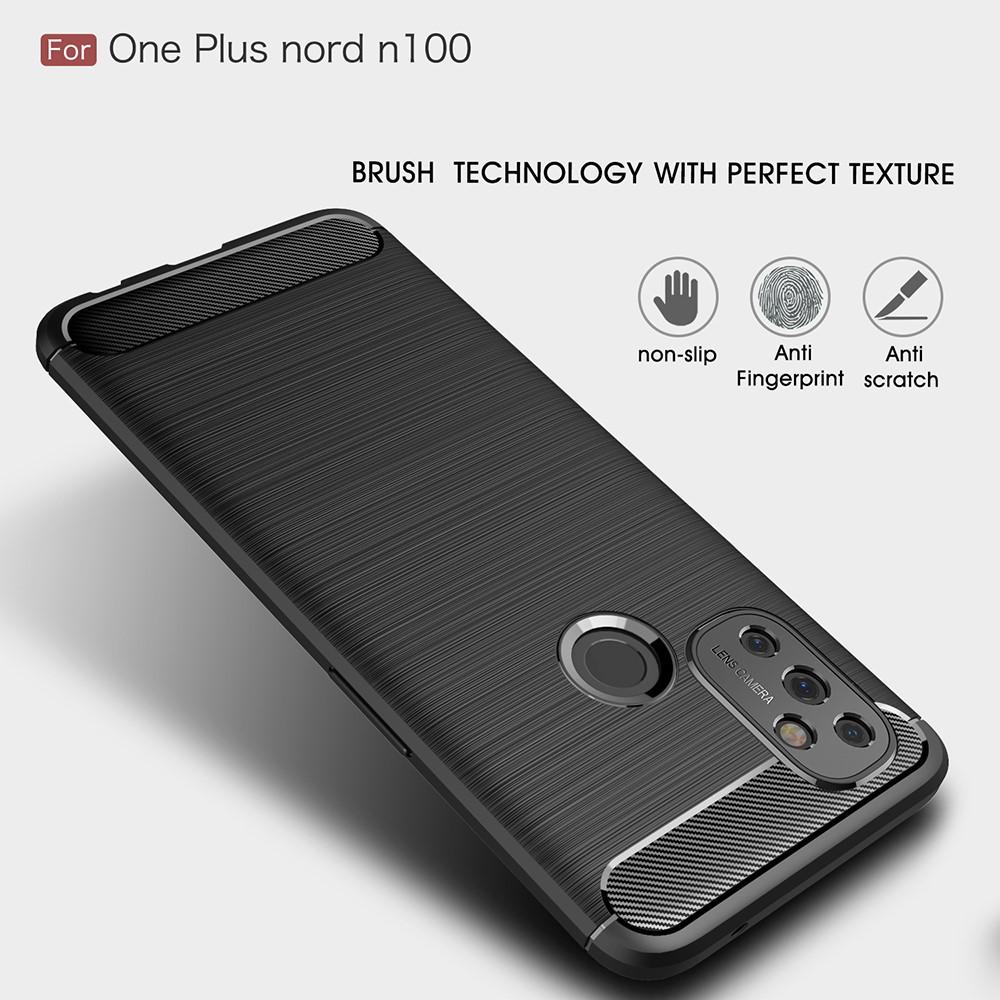  OnePlus Nord N100 Hülle TPU Brushed Schwarz