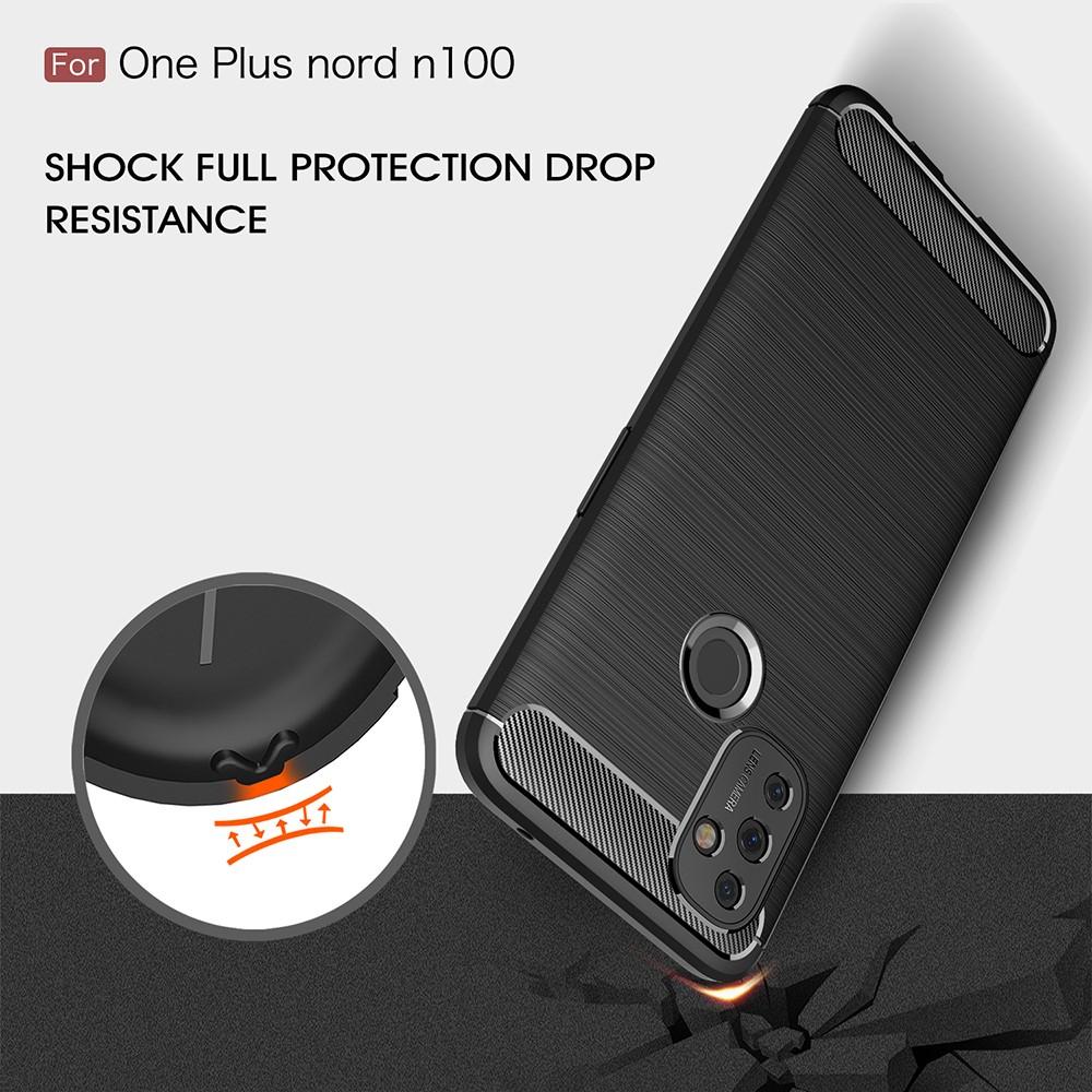  OnePlus Nord N100 Hülle TPU Brushed Schwarz