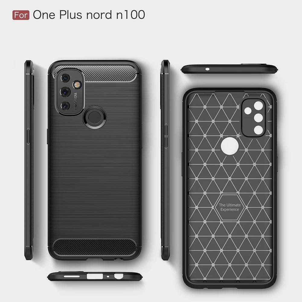  OnePlus Nord N100 Hülle TPU Brushed Schwarz