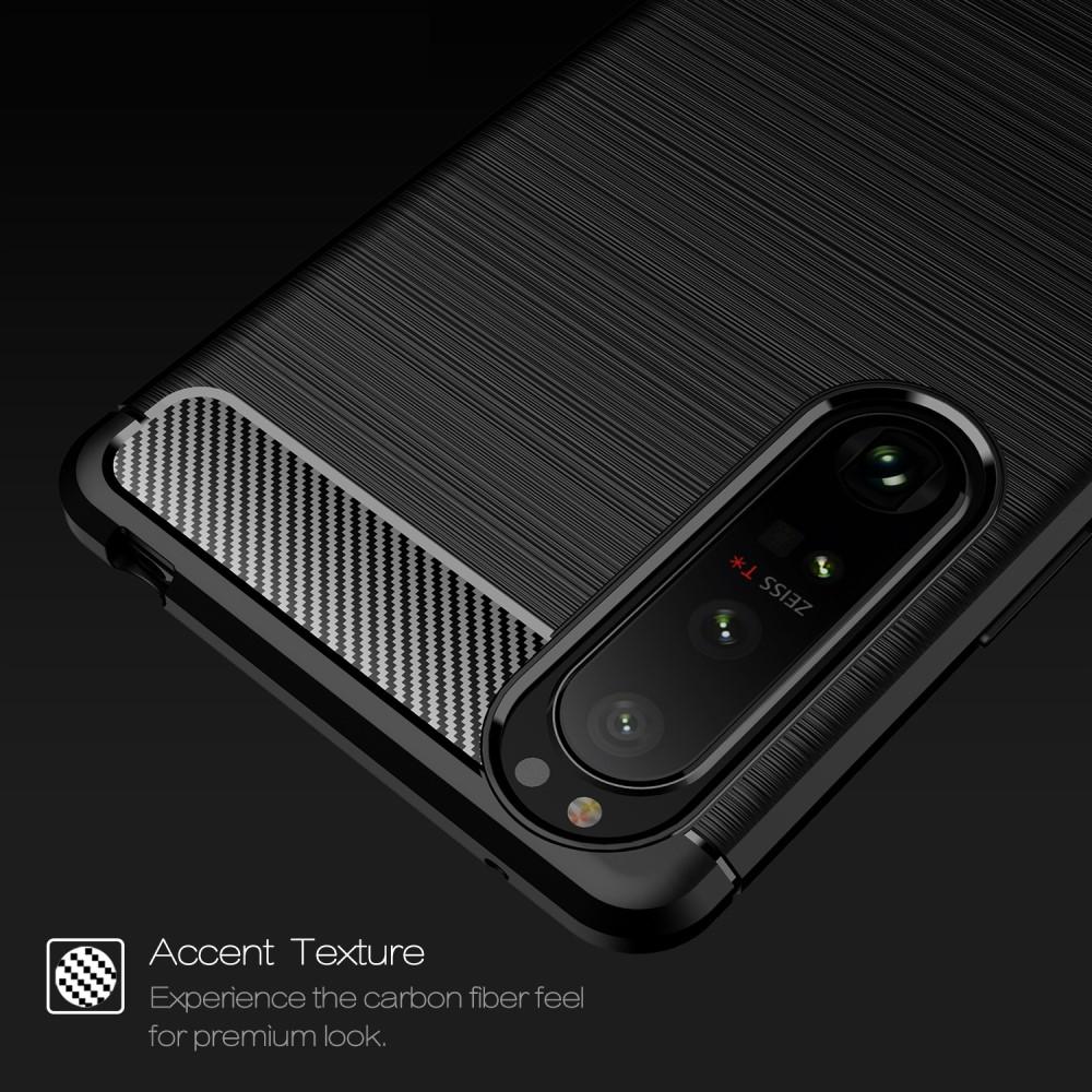 Sony Xperia 1 III Hülle TPU Brushed Schwarz