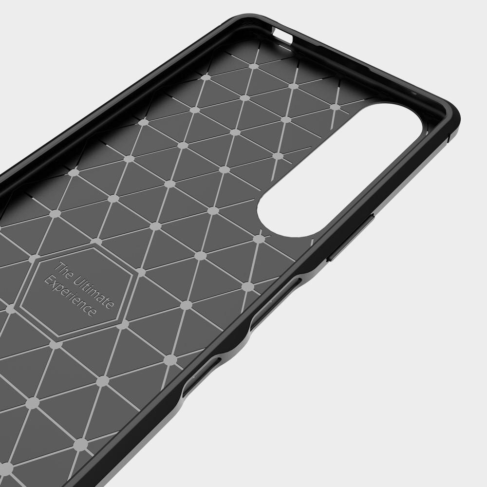 Sony Xperia 1 III Hülle TPU Brushed Schwarz