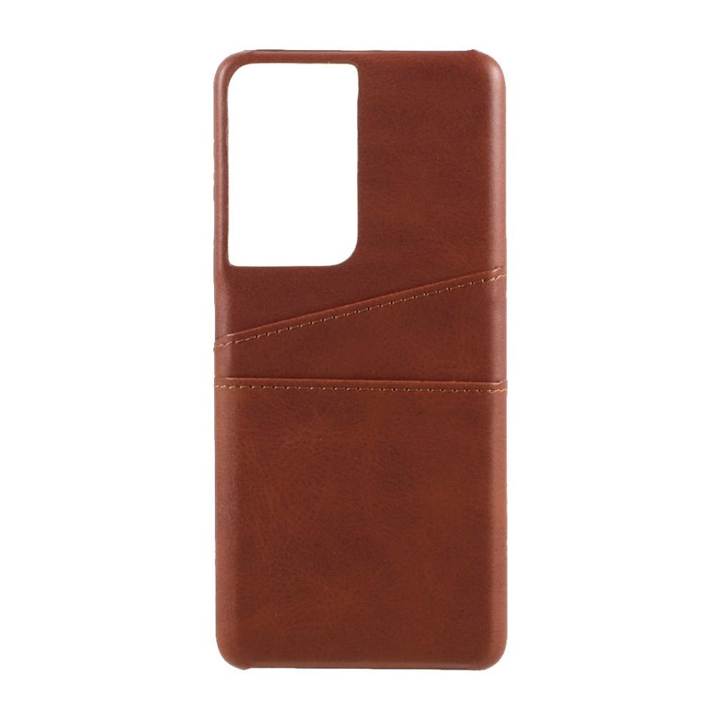 Card Slots Case Samsung Galaxy S21 Ultra Brown