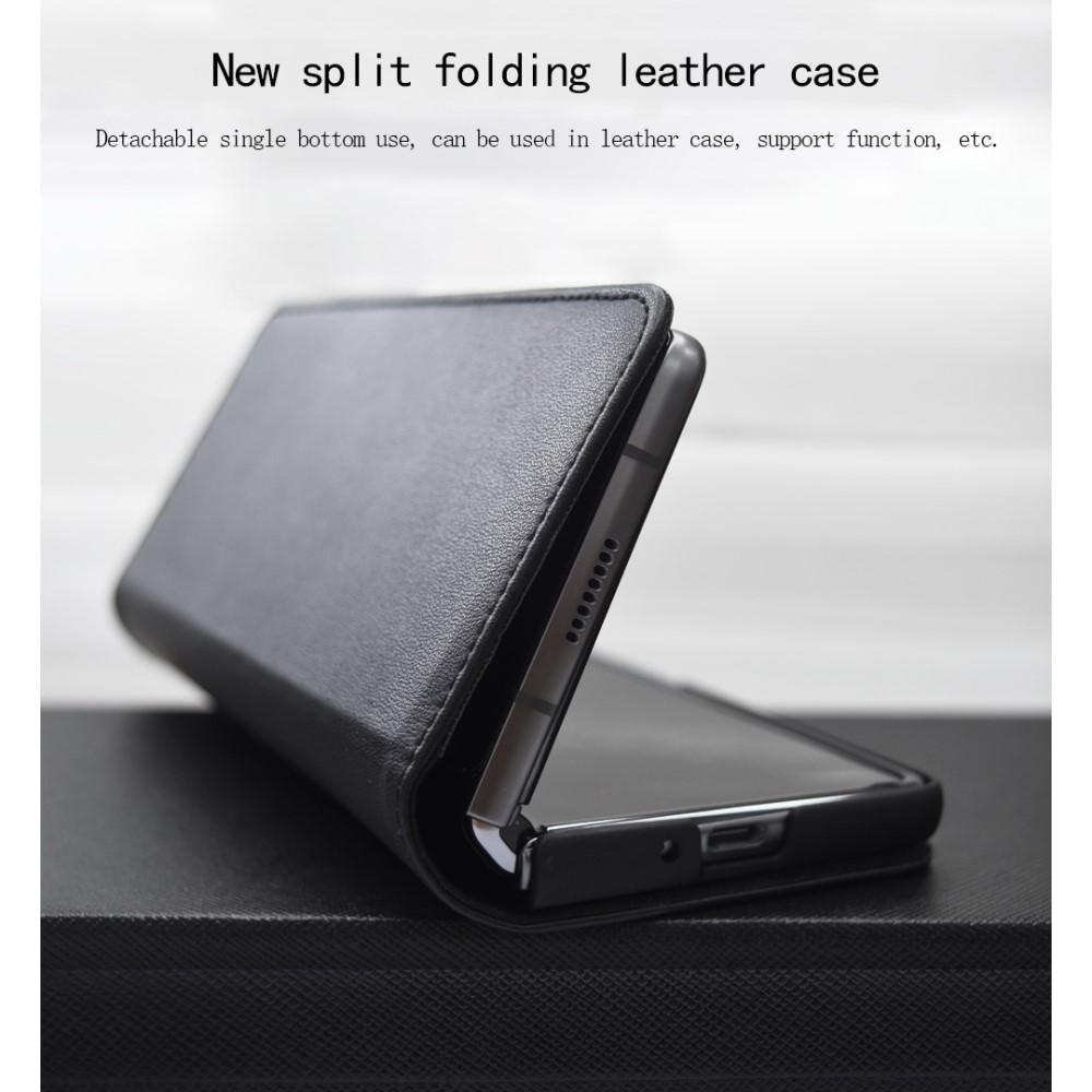 Samsung Galaxy Z Fold 2 Echtlederhülle, schwarz