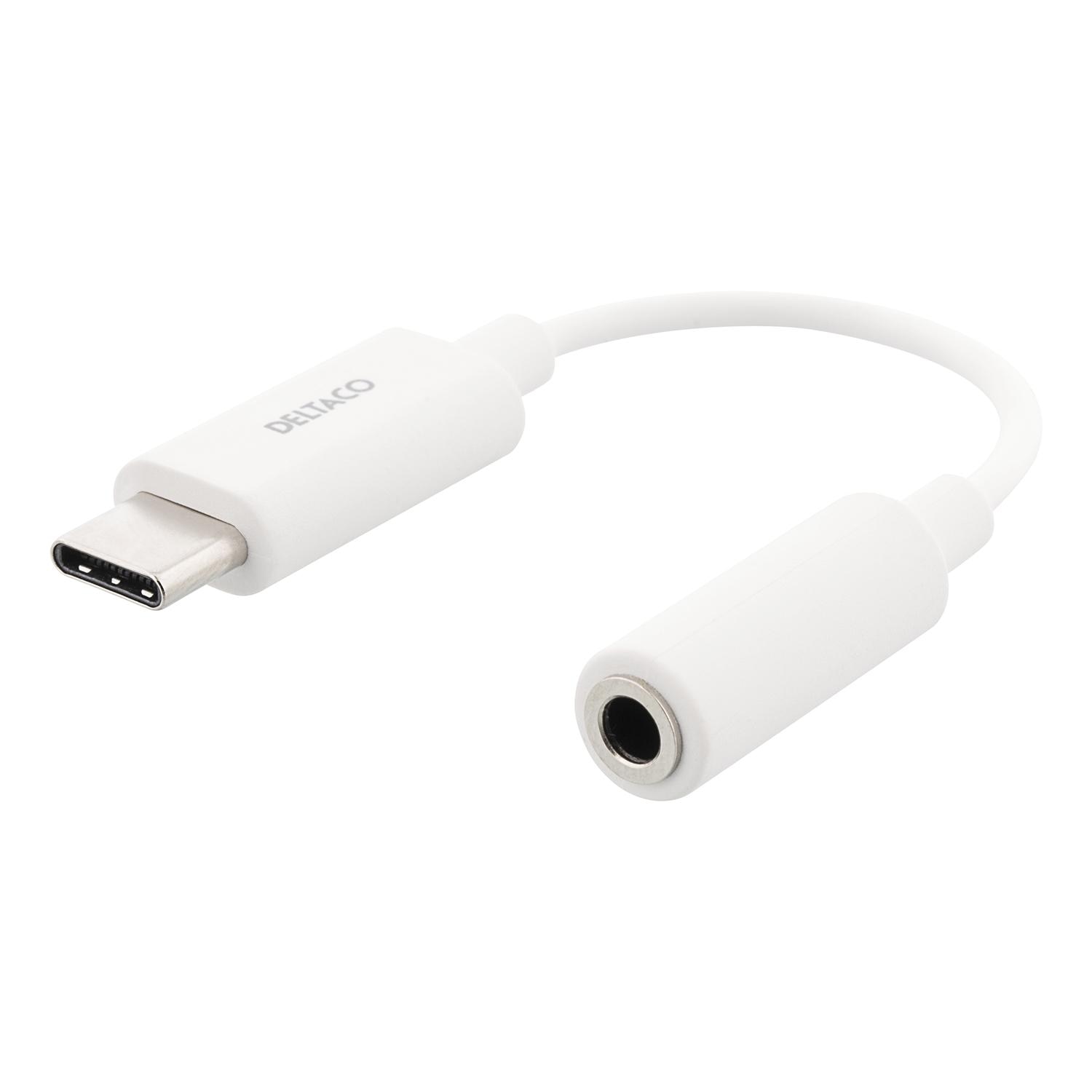 USB C zu 3.5mm Klinke DAC Adapter USB-C Weiß