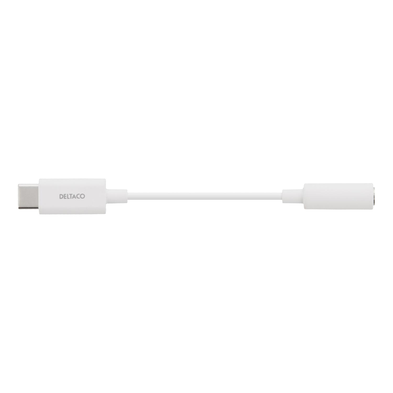 USB C zu 3.5mm Klinke DAC Adapter USB-C Weiß