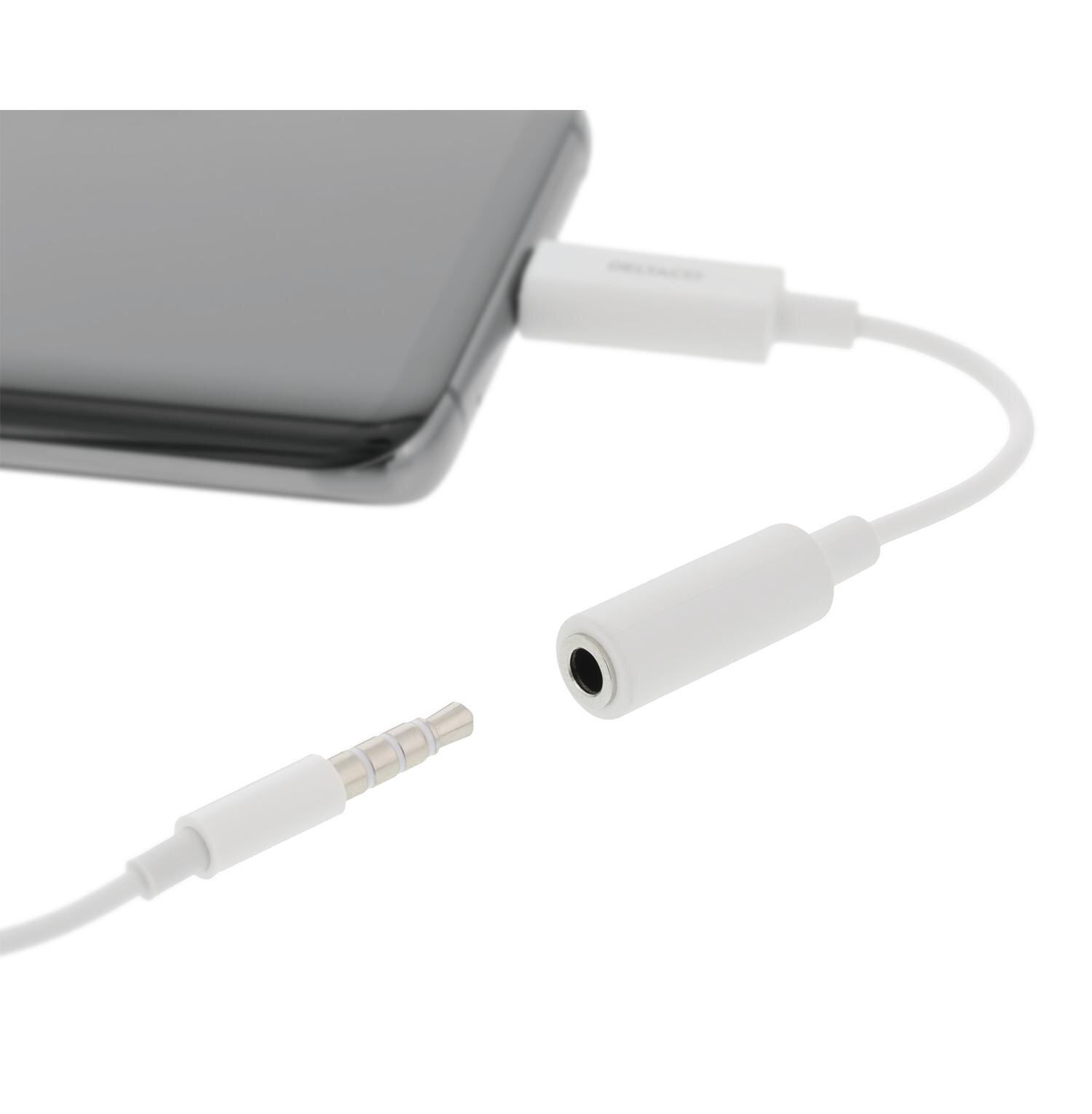 USB C zu 3.5mm Klinke DAC Adapter USB-C Weiß