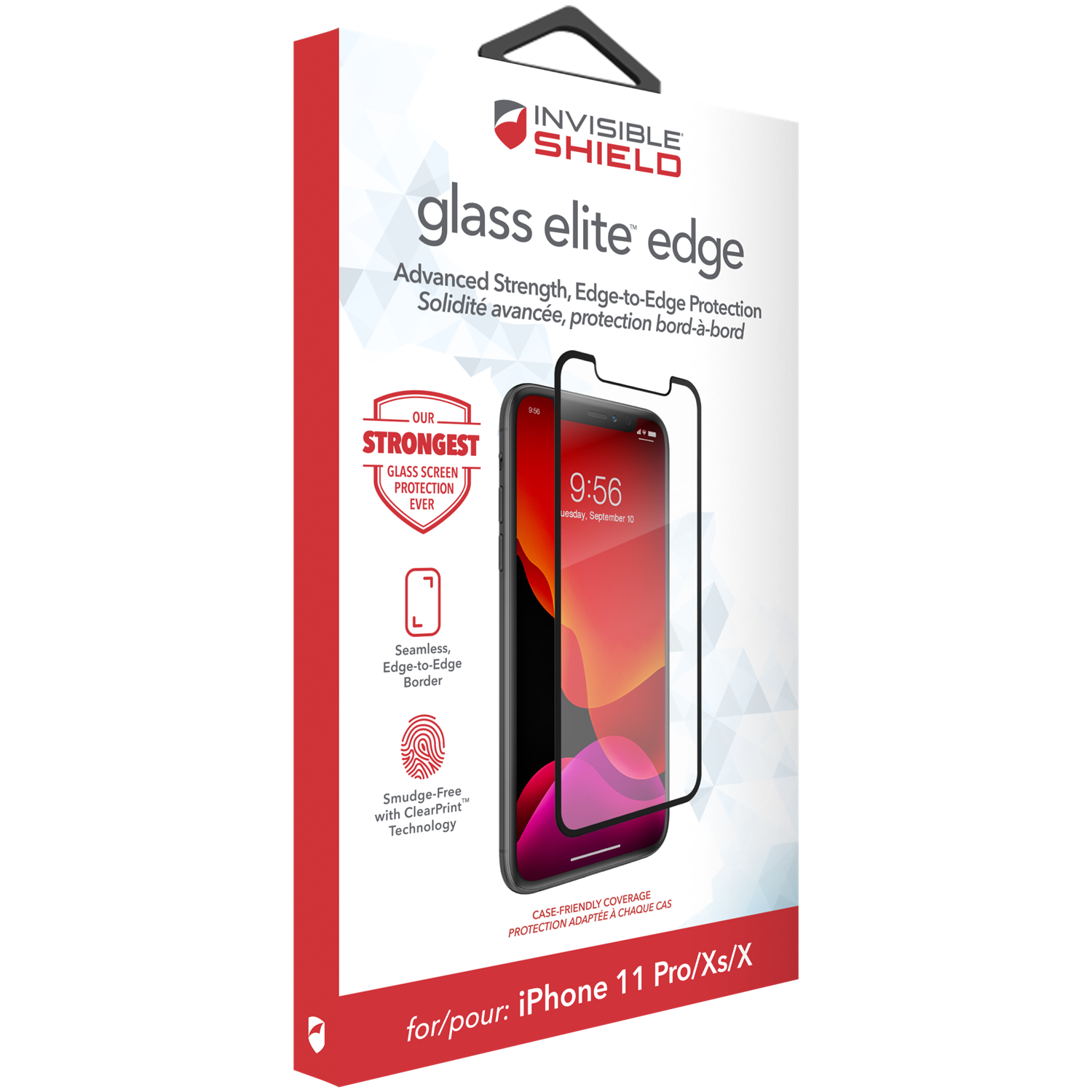 InvisibleShield Glass Elite iPhone X/XS Schwarz