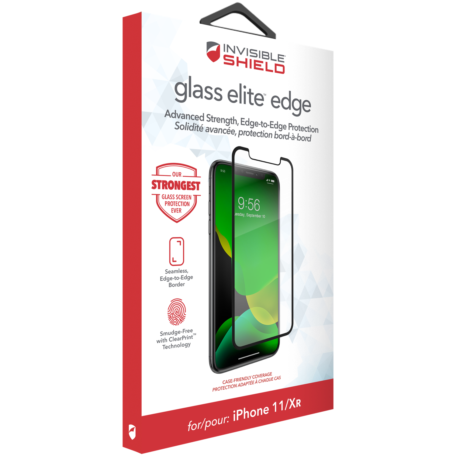 InvisibleShield Glass Elite Edge iPhone 11/XR Schwarz