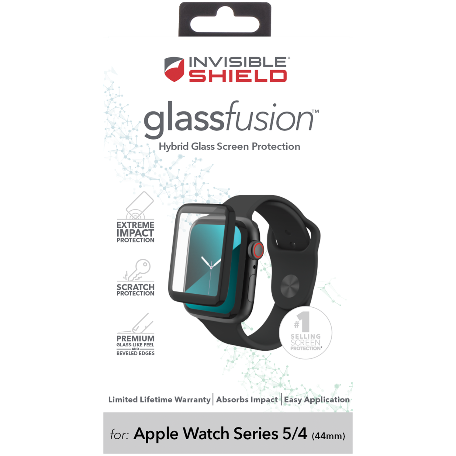 InvisibleShield GlassFusion Apple Watch 44 mm Schwarz