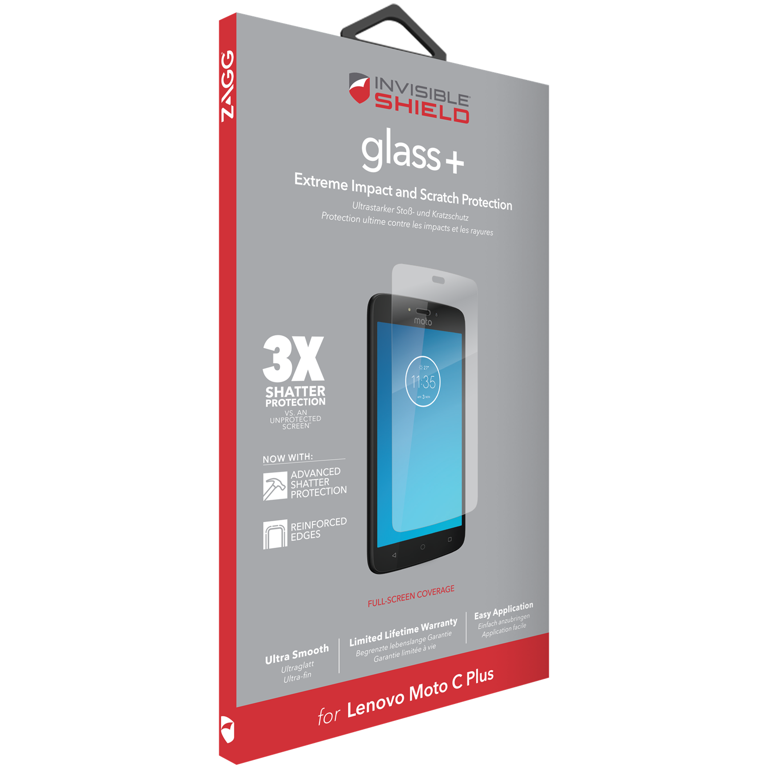 InvisibleShield Glass Plus Motorola Moto C Plus