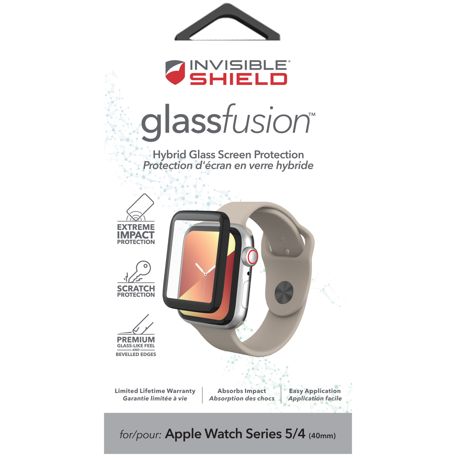 InvisibleShield GlassFusion Apple Watch 40 mm Schwarz